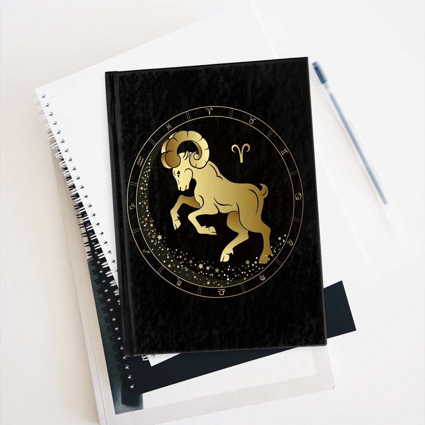Aries Black And Gold Journal - LoveLand Productions
