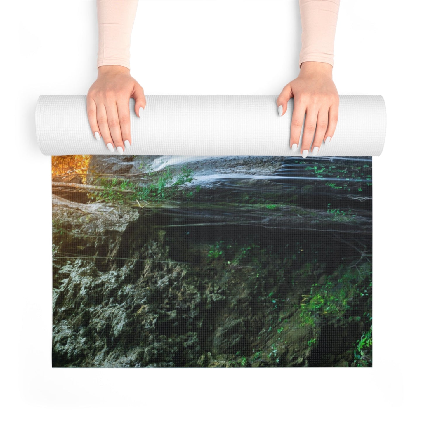 Blue Waterfall Foam Yoga Mat - LoveLand Productions