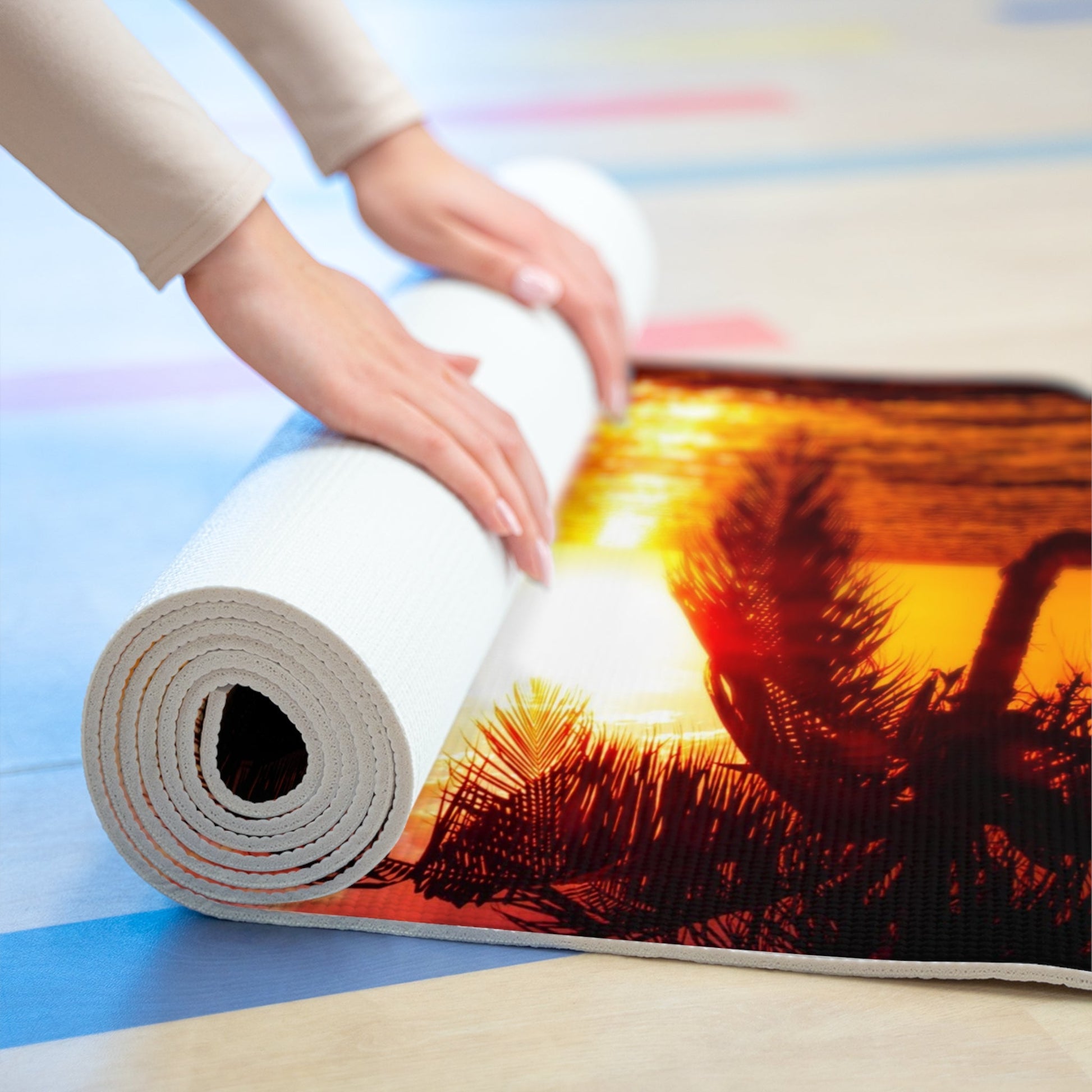 Golden Sunset Foam Yoga Mat - LoveLand Productions