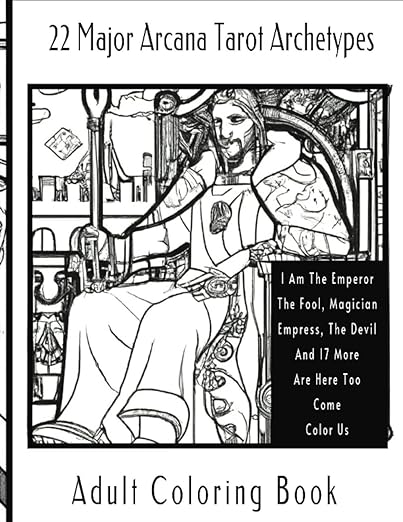 22 Major Arcana Tarot Archetypes Adult Coloring Book - LoveLand Productions