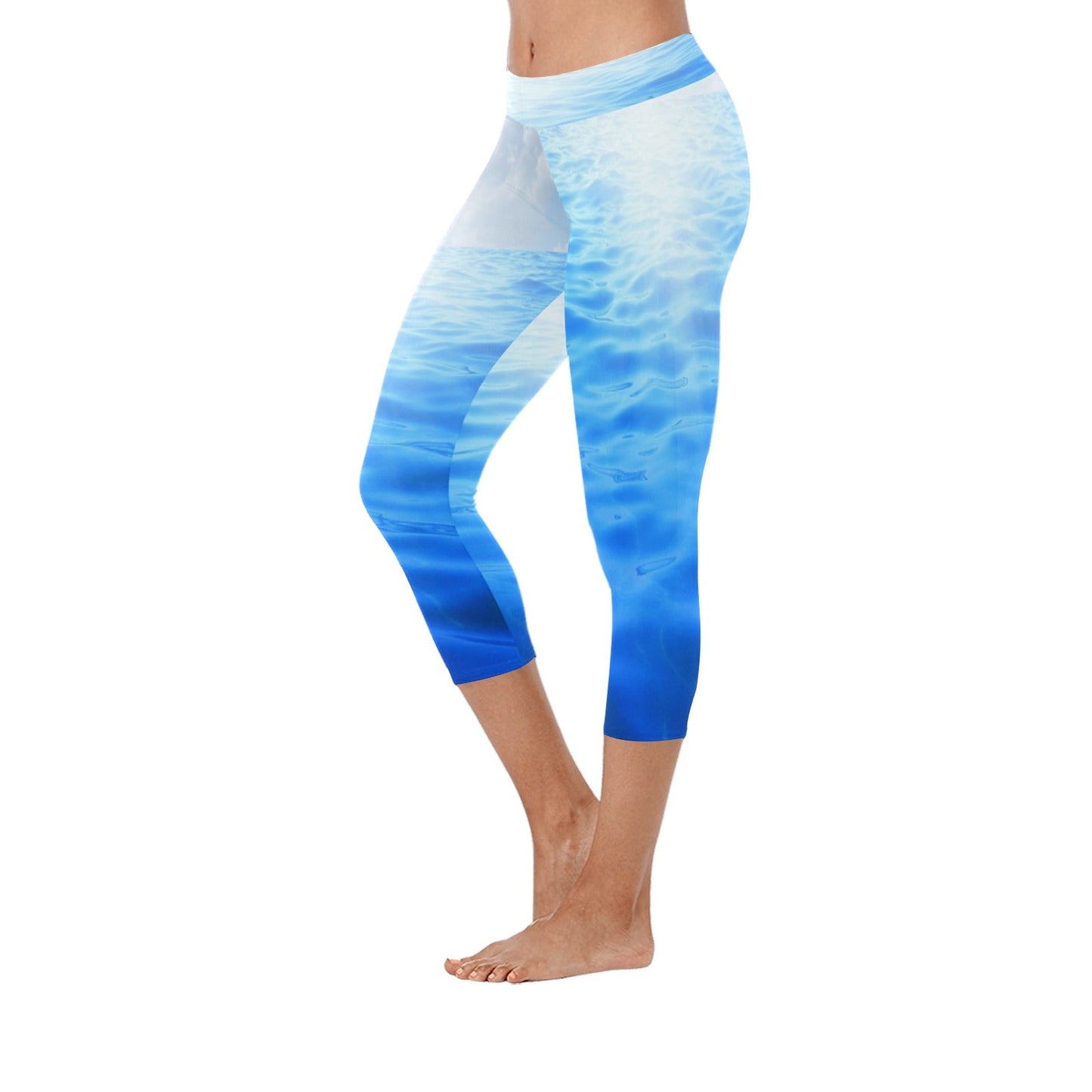 Blue Skies Low Rise Capri Leggings - LoveLand Productions
