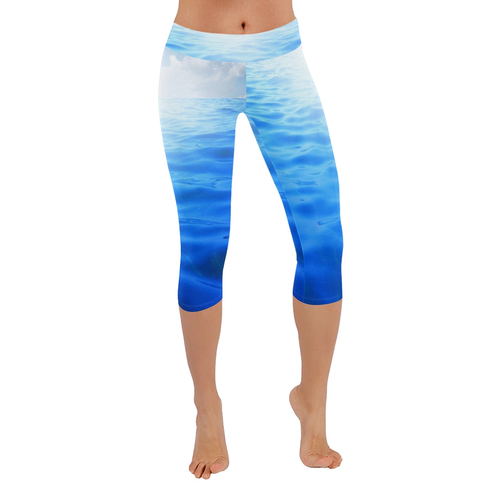 Blue Skies Low Rise Capri Leggings - LoveLand Productions