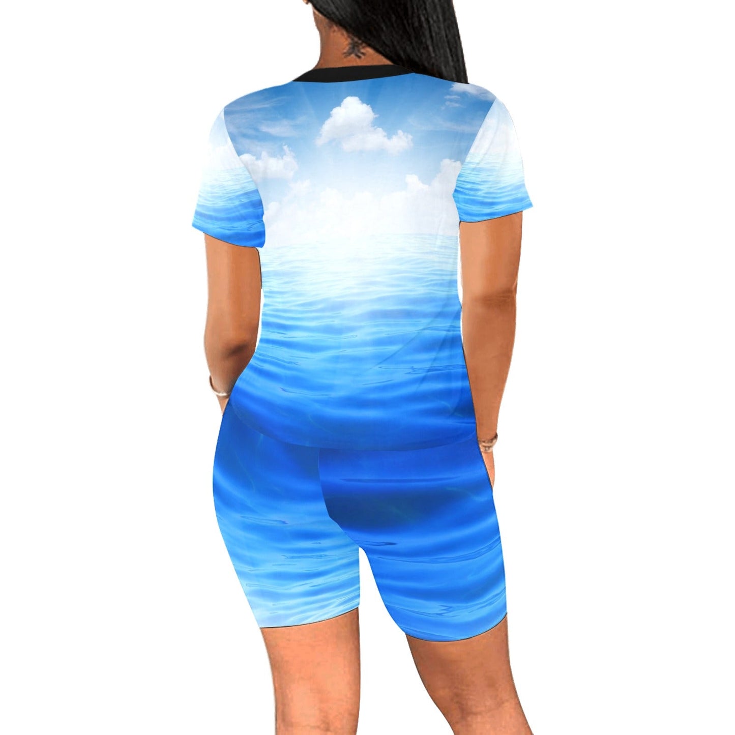 Blue Skies Women's Short Yoga Set - LoveLand Productions