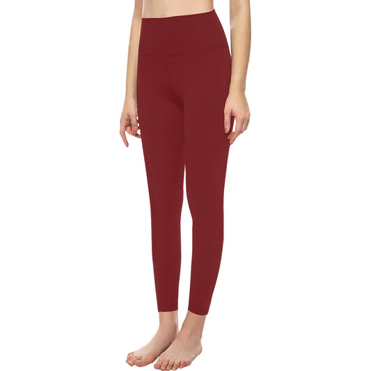 Burgundy High-Waisted Leggings - LoveLand Productions