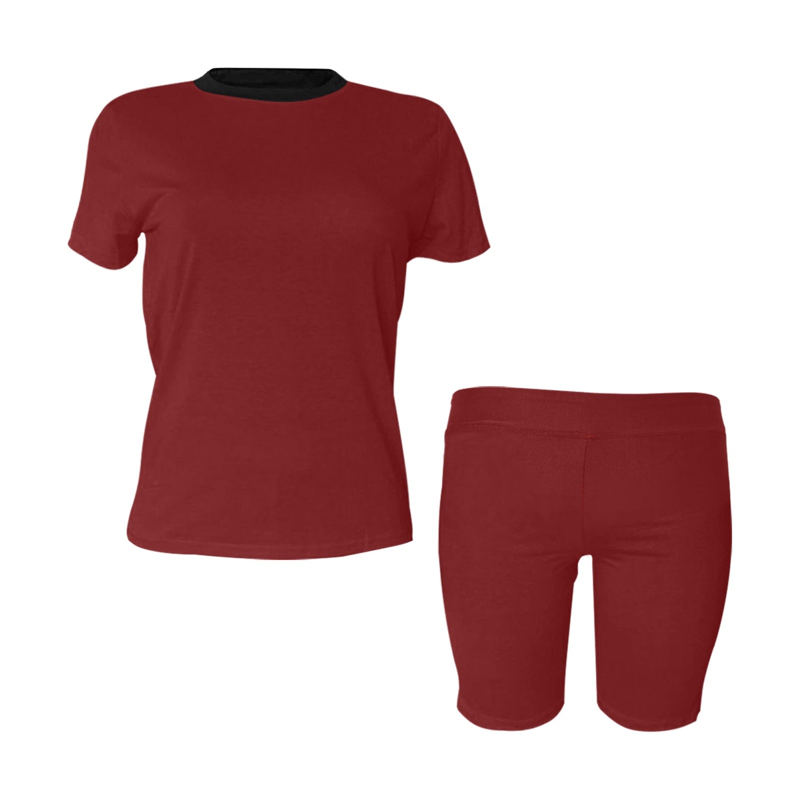 Burgundy Women's Short Yoga Set - LoveLand Productions