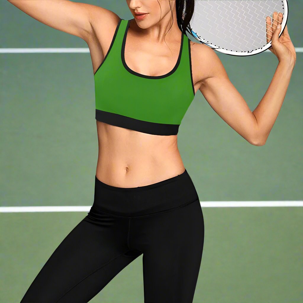 Deep Green Garden Sports Bra - LoveLand Productions