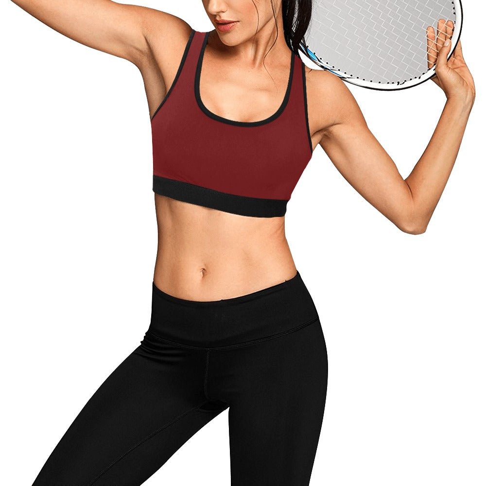 Deep Red Sports Bra - LoveLand Productions