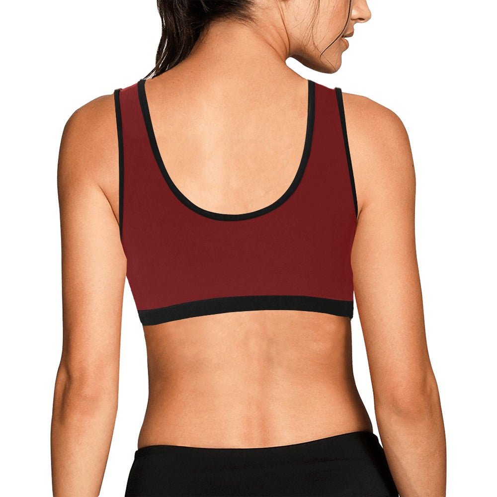 Deep Red Sports Bra - LoveLand Productions