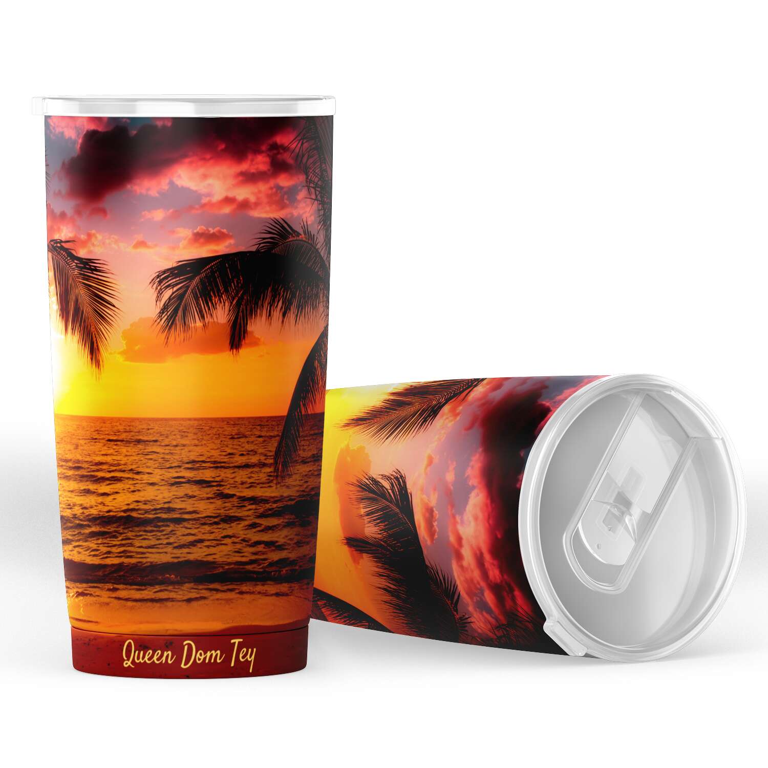 Golden Sunset Aluminum Tumbler - LoveLand Productions