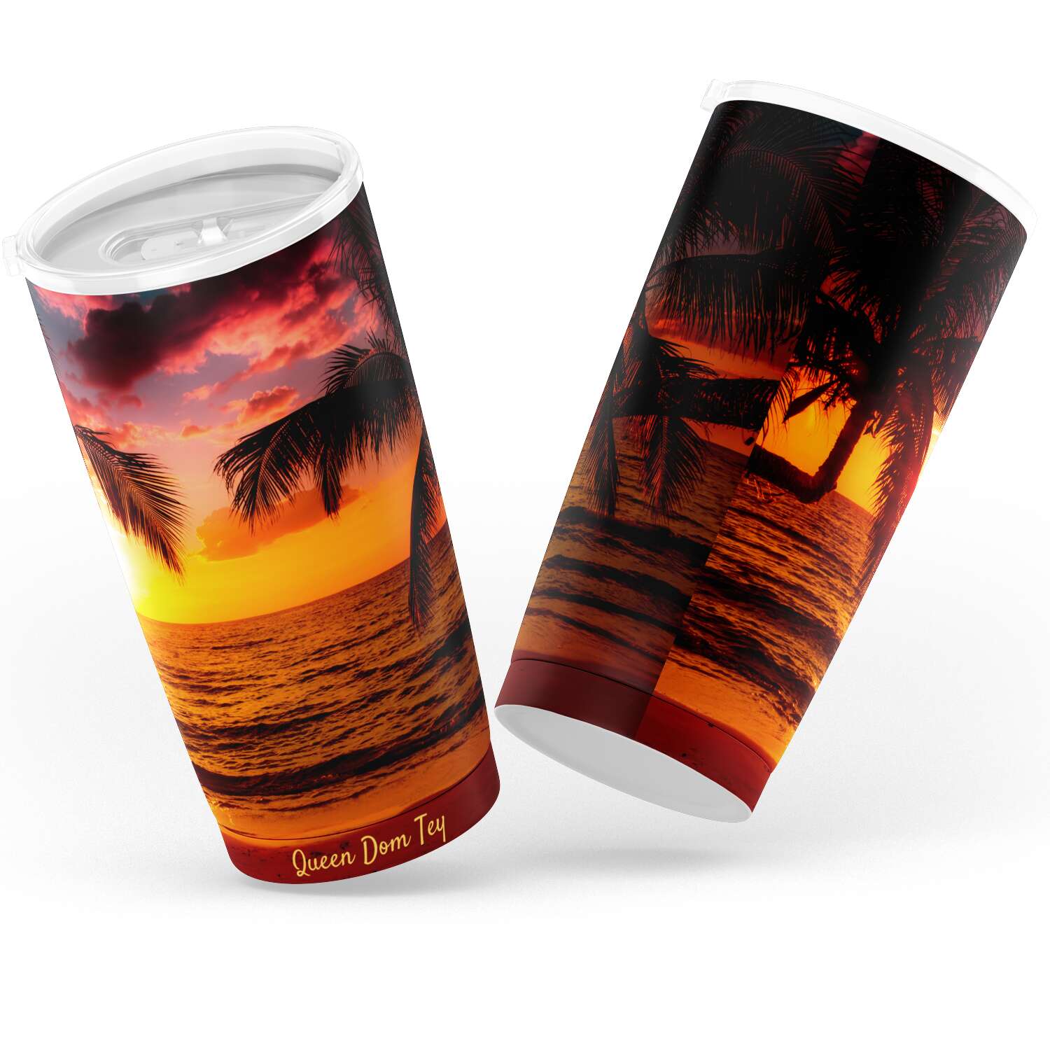 Golden Sunset Aluminum Tumbler - LoveLand Productions