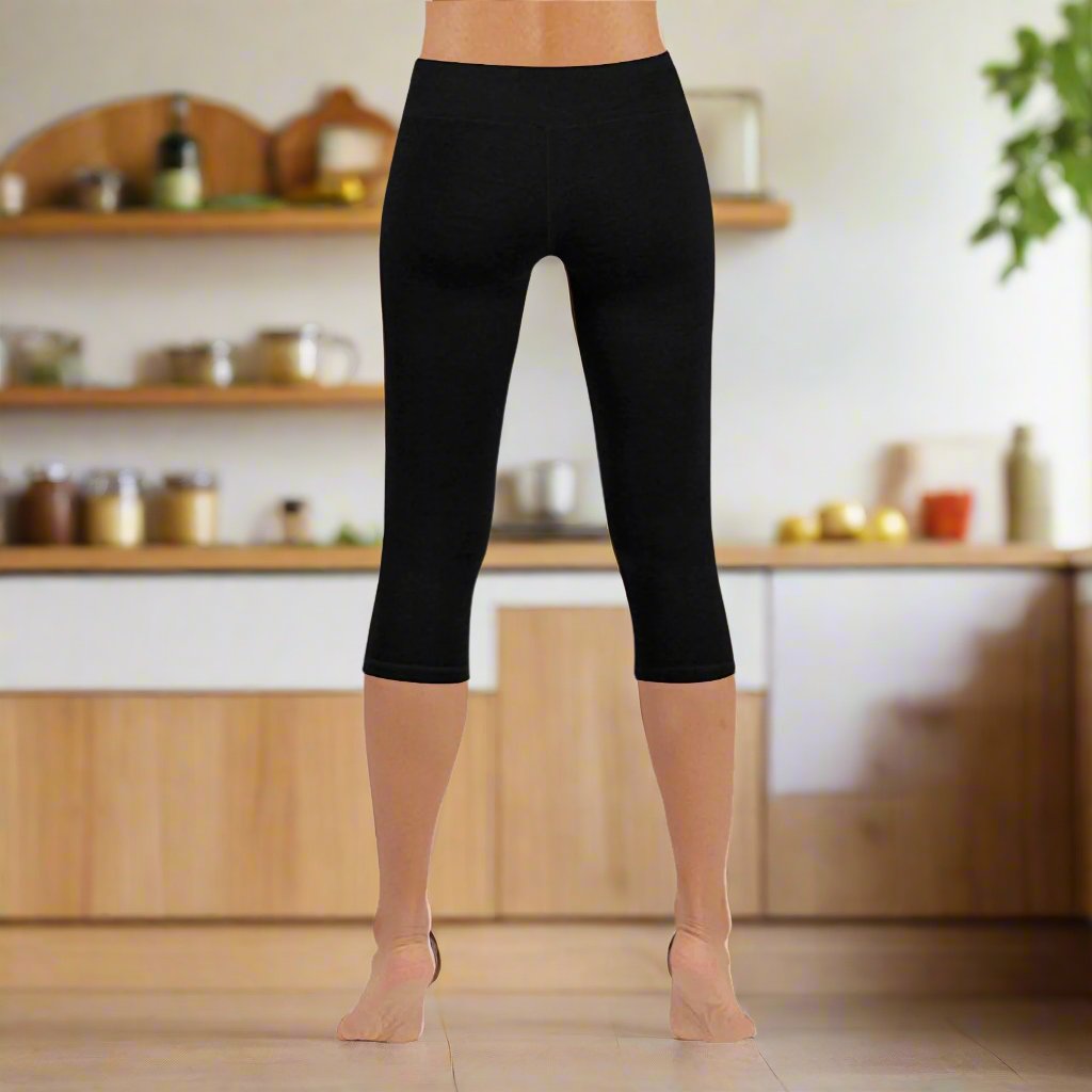 Low Rise Black Capri Leggings Plus Sizes Included - LoveLand Productions