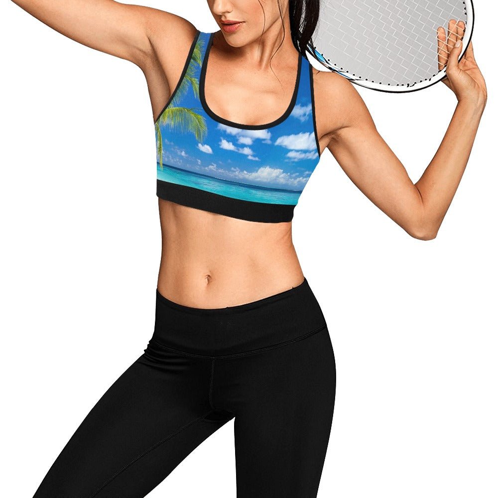 Oceans Are Blue Sport Bra - LoveLand Productions