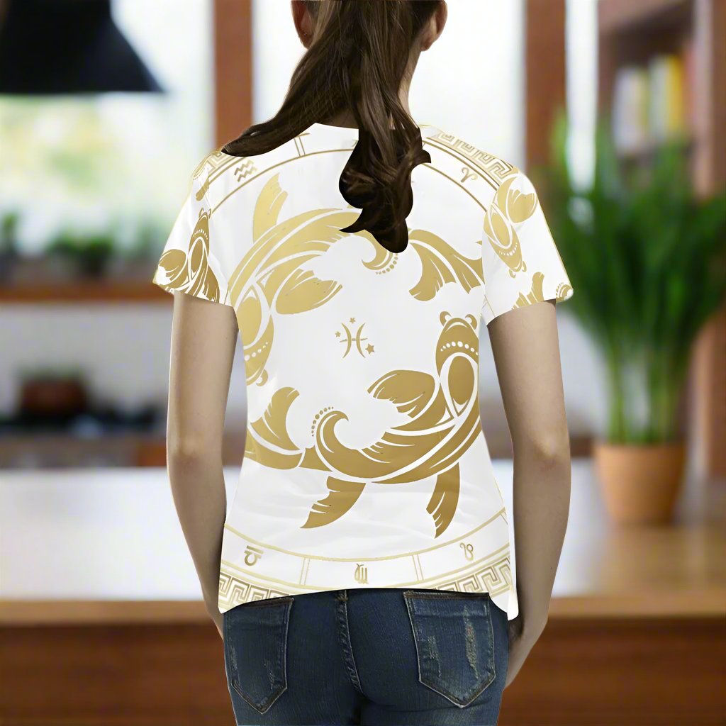 Pisces the Fish Women's All Over Print T-shirt - LoveLand Productions