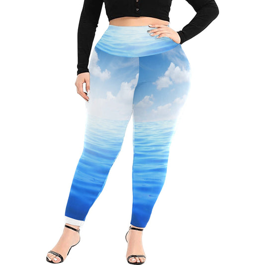 Women's High Waist Leggings(Plus Size)(ModelL45) - LoveLand Productions