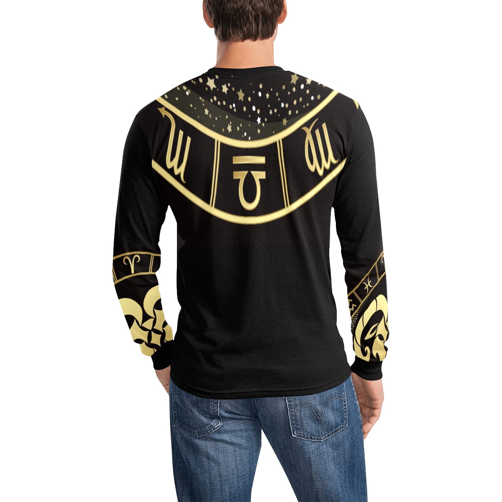 Zodiac Cancer Men's Long Sleeve T-shirt(ModelT51) - LoveLand Productions
