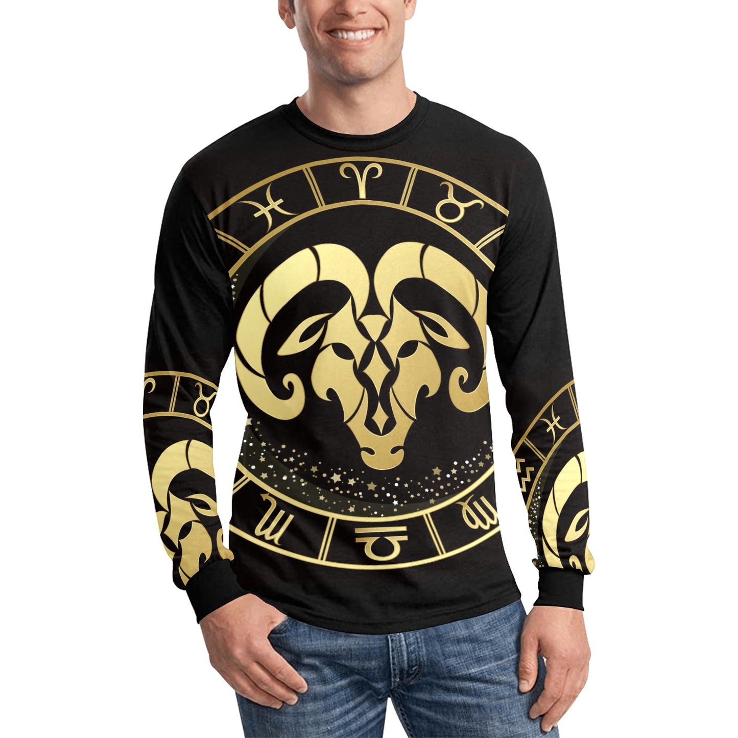 Zodiac Cancer Men's Long Sleeve T-shirt(ModelT51) - LoveLand Productions