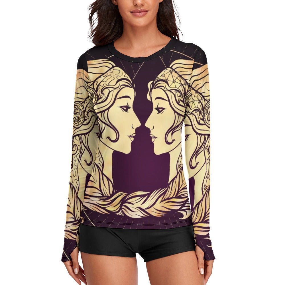 Zodiac Gemini Women's Long Sleeve T-Shirt - LoveLand Productions