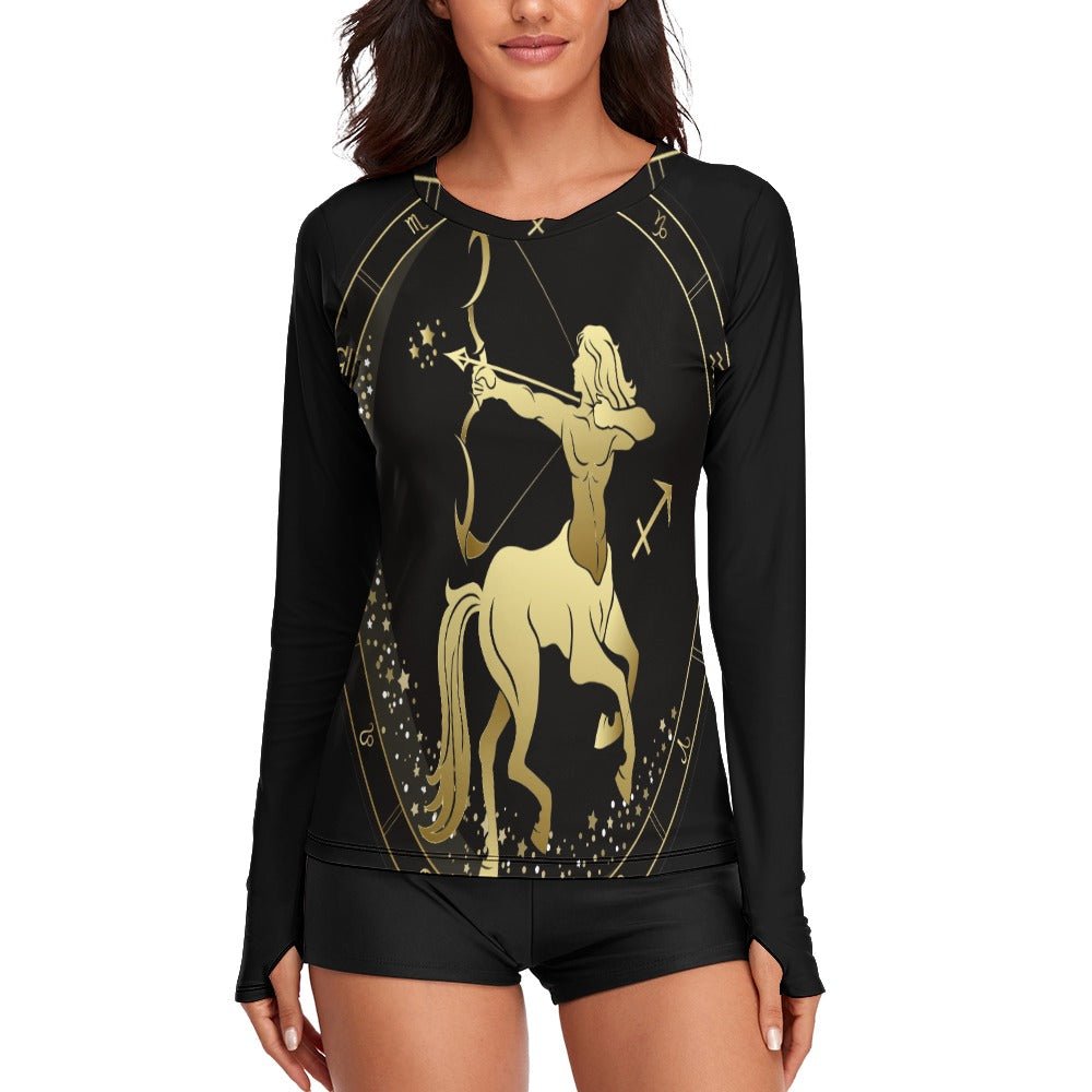Zodiac Sign Sagittarius Women's Long Sleeve T-Shirt - LoveLand Productions